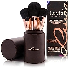 Makeup Brush Set, 15 pcs - Luvia Cosmetics Golden Queen Brush Set — photo N1