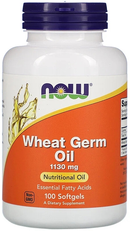 Wheat Germ Oil, 1130 mg, capsules - Now Foods Wheat Germ Oil 1130mg Softgel — photo N1