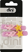 Hair Clip "Two Bows", lilac, d-166 - Dini Kids — photo N1