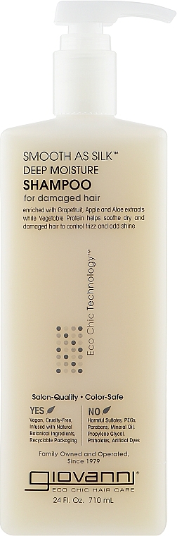 Damaged Hair Shampoo - Giovanni Smooth as Silk Deep Moisture Shampoo — photo N2