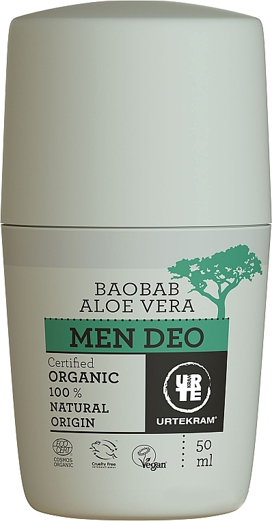 Organic Cream Deodorant "Baobab & Aloe Vera" - Urtekram Men Deo Baobab Aloe Vera — photo N1