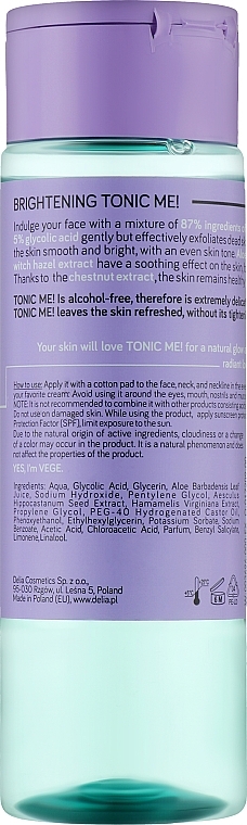 Brightening Tonic - Delia Cosmetics Tonic Me — photo N2