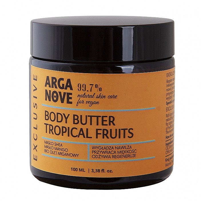 Mango & Passion Fruit Body Butter - Arganove Exclusive Body Butter Tropical Fruits — photo N1