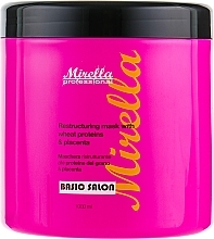 Fragrances, Perfumes, Cosmetics Repairing Mask with Wheat Proteins and Placenta - Mirella Basic Salon Restructuring Mask