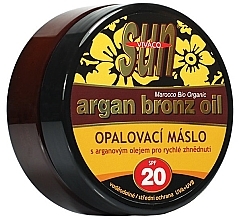 Fragrances, Perfumes, Cosmetics Bronze Tanning Butter - Vivaco Sun Argan Bronze Oil Tanning Butter SPF 20