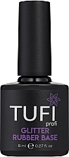 Fragrances, Perfumes, Cosmetics Base Coat - Tufi Profi Premium Glitter Rubber Base