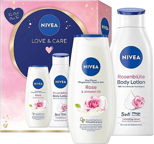 キット - NIVEA Love&Care (sh/gel/250ml + b/lotion/250ml) — photo N1