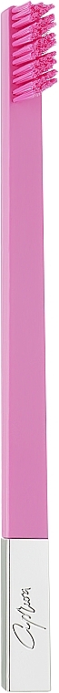 Soft Toothbrush, bubble gum pink matte with silver matte cap - Apriori — photo N1