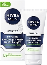 Fragrances, Perfumes, Cosmetics After Shave Cream-Balm for Sensitive Skin - NIVEA MEN Sensitive Moisture Cream 