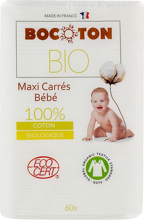 Baby Cotton Pads, rectangular - Bocoton Maxi Baby — photo N1