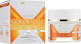 Fragrances, Perfumes, Cosmetics Exfoliating Night Corrector Cream - Bielenda Neuro Glicol + Vit.C Exfoliating Night Cream 