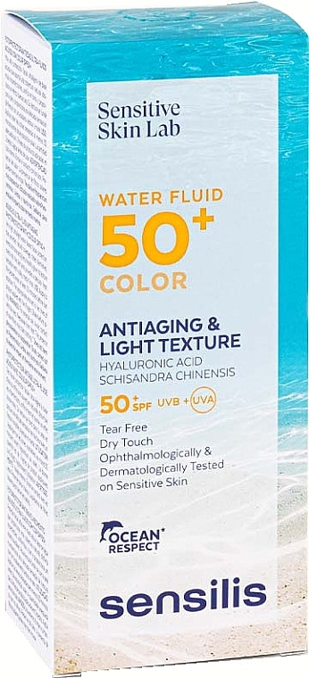 Sunscreen Face Fluid - Sensilis Antiaging & Light Water Fluid 50+ Color — photo N2