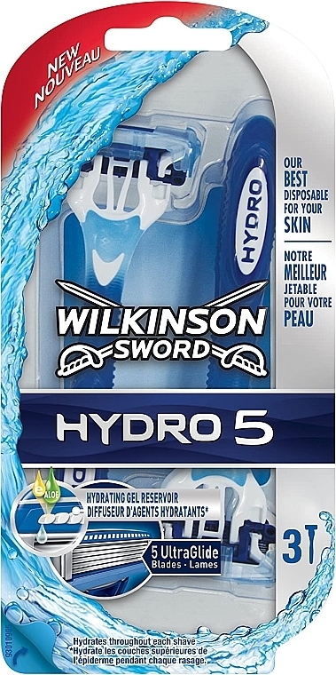Disposable Razors, 3 pcs - Wilkinson Sword Hydro 5 Razor — photo N8