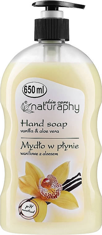 Hand Liquid Soap with Vanilla and Aloe Vera - Naturaphy Hand Soap — photo N1