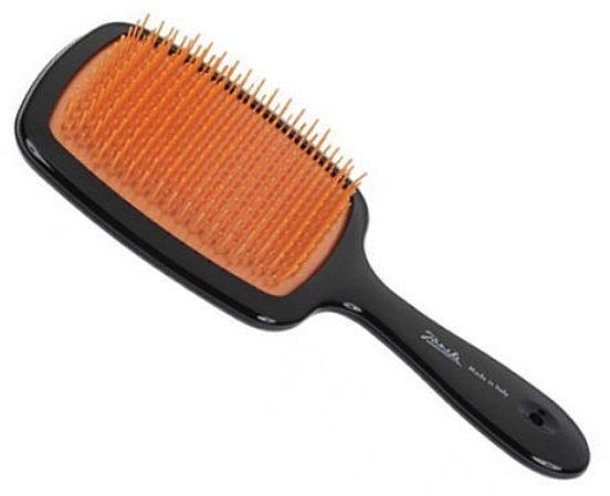 Hair Brush, black/orange - Janeke Superbrush — photo N1
