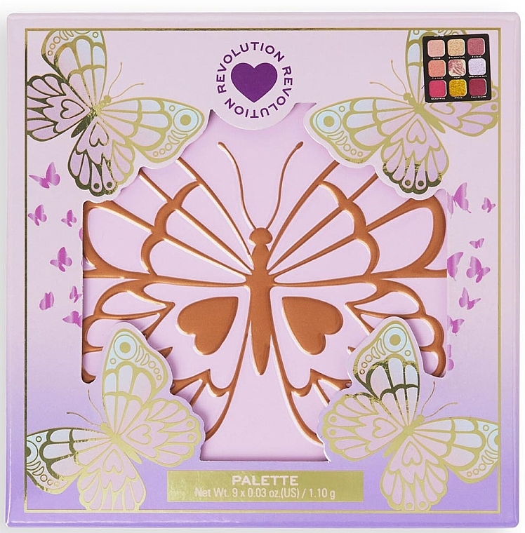 Eyeshadow Palette - I Heart Revolution Butterfly Eyeshadow Palette Wonderland — photo N1