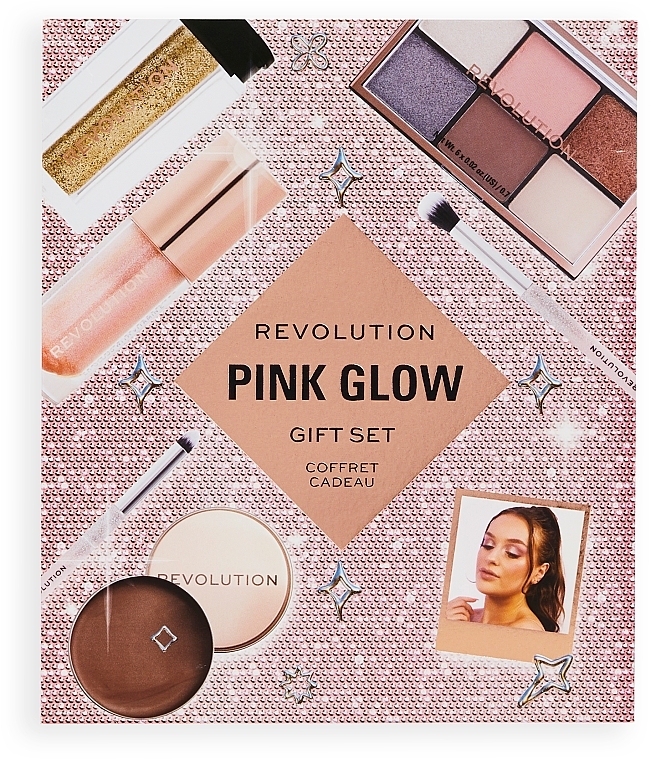 セット、５アイテム - Makeup Revolution Pink Glow Get The Look Gift Set — photo N3