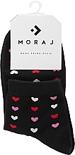 Women Socks, black with hearts 2 - Moraj — photo N1