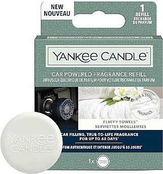 Car Air Freshener - Yankee Candle Car Powered Fragrance Refill Fluffy Towels (refill) — photo N1