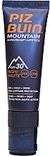 Fragrances, Perfumes, Cosmetics Sun Protection Lipstick Cream - Piz Buin Mountain Suncream + Lipstick SPF30