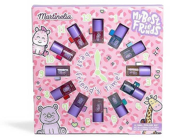 Nail Set - Martinelia My Best Friends Clock Nail Polish Beauty Set (n/polish/12x3ml) — photo N1