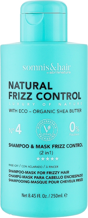 くせ毛＆ドライヘア用2in1シャンプー＆マスク - Somnis & Hair Shampoo & Mask Frizz Control — photo N1