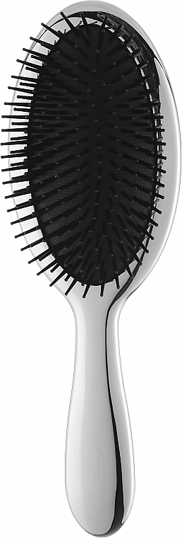 Hair Brush 22x7 cm, chrome - Janeke Chromium Hair Brush — photo N1