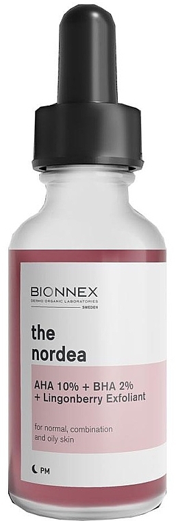 Face Exfoliant - Bionnex The Nordea AHA 10% + BHA 2% + Lingonberry Exfoliant — photo N2