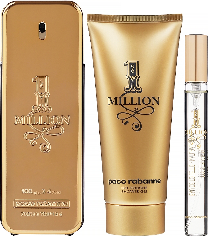 Paco Rabanne 1 Million - Set (edt/100 ml + edt/10 ml + sh/gel/100 ml) — photo N3