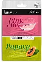 Pink Clay and Papaya Double Mask - IDC Institute Face Mask Duo Pink Clay & Papaya — photo N1