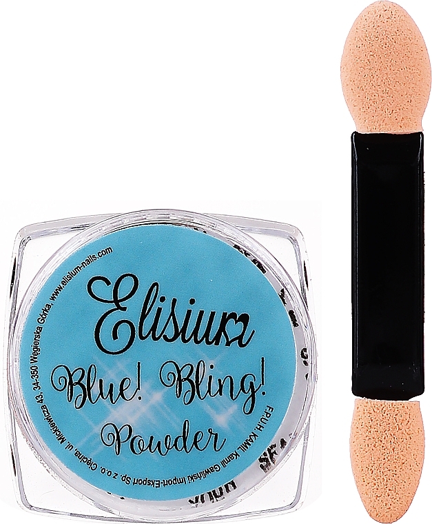 Nail Powder - Elisium Blue Bling Powder — photo N1