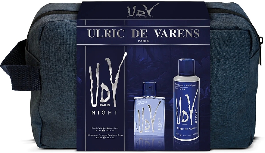 Ulric de Varens UDV Night - Set (edt/60ml + deo/200ml + bag) — photo N1