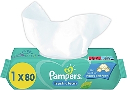 Baby Fresh Clean Wet Wipes, 4x80pcs - Pampers — photo N3