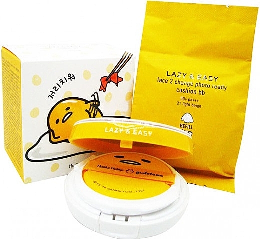 Set - Holika Holika Gudetama Cushion BB Set A (cushion/15gr + refill/15g) — photo N1