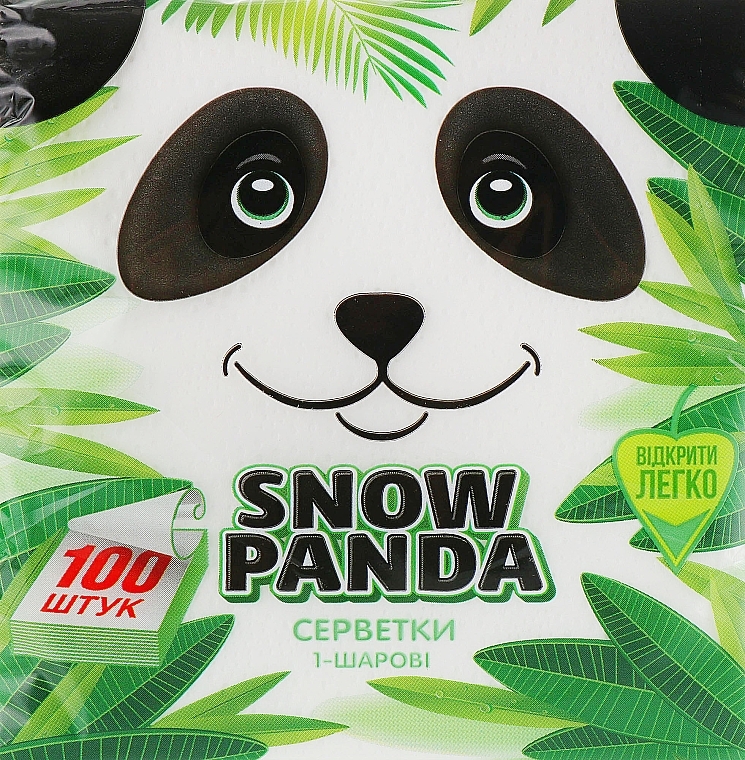 Paper Tissues, white, 100 pcs - Snow Panda — photo N1