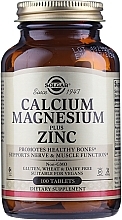 Dietary Supplement "Calcium, Magnesium + Zinc" - Solgar Calcium Magnesium Plus Zinc — photo N2