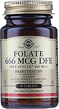 Dietary Supplement "Folic Acid" (Metafolin 400mcg) - Solgar Health & Beauty Folate 666 MCG DFE Metafolin — photo N2