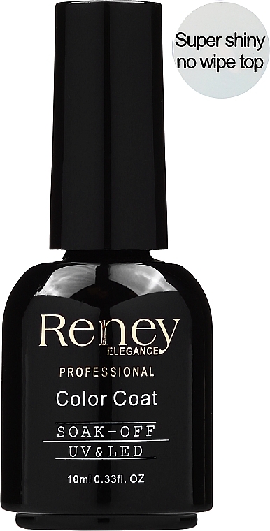 Shiny Gel Polish Top Coat - Reney Cosmetics Top Super Shiny No Wipe — photo N3