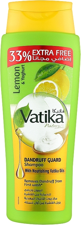 Lemon and Yoghurt Anti-Dandruff Shampoo - Vatika  — photo N1