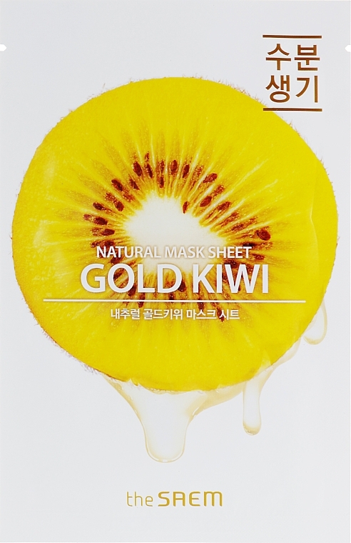 Facial Kiwi Extract Sheet Mask - The Saem Natural Gold Kiwi Mask Sheet — photo N1