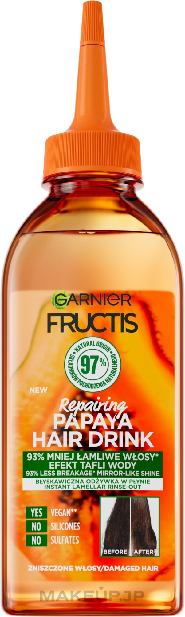 Repairing Papaya Conditioner - Garnier Fructis Hair Drink Papaya — photo 200 ml