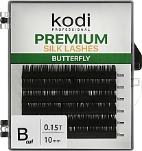 Butterfly Green B 0.15 False Eyelashes (6 rows: 10 mm) - Kodi Professional — photo N1