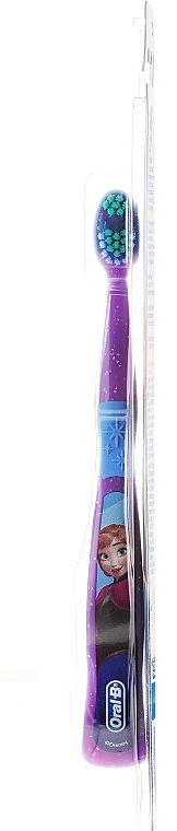 Toothbrush Kids 3-5, soft, Frozen Anna, purple-blue - Oral-B Kids — photo N2