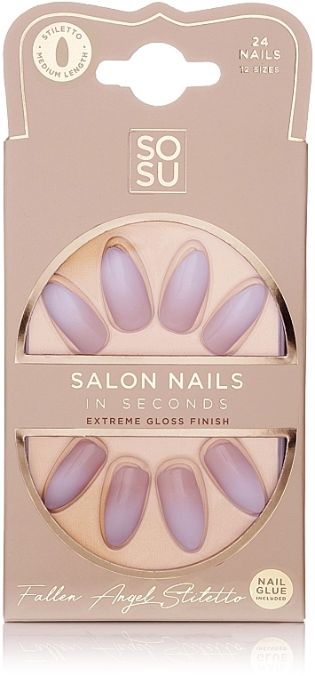 False Nail Set - Sosu by SJ Salon Nails In Seconds Fallen Angel Stiletto — photo N1