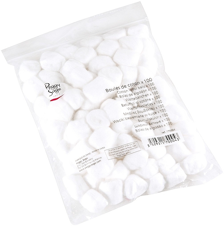 Cotton Wool Balls, 100 pcs - Peggy Sage — photo N1