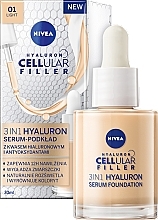 Fragrances, Perfumes, Cosmetics 3-in-1 Foundation - Nivea Hyaluron Cellular Filler 3in1 Care Make-Up