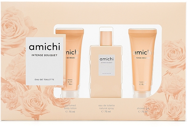 Amichi Intense Bouquet - Set (edt/75 ml + b/lot/75 ml + sh/gel/75 ml) — photo N1