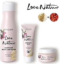 Fragrances, Perfumes, Cosmetics Set - Oriflame Love Nature Organic Oat & Goji Berry (m/water/150ml + f/mask/75ml + f/cr/50 ml)