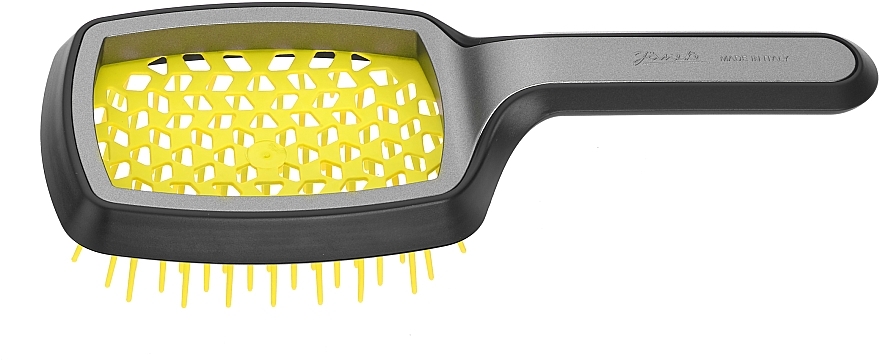 Hair Brush, black and yellow - Janeke CurvyM Extreme Volume Brush — photo N2