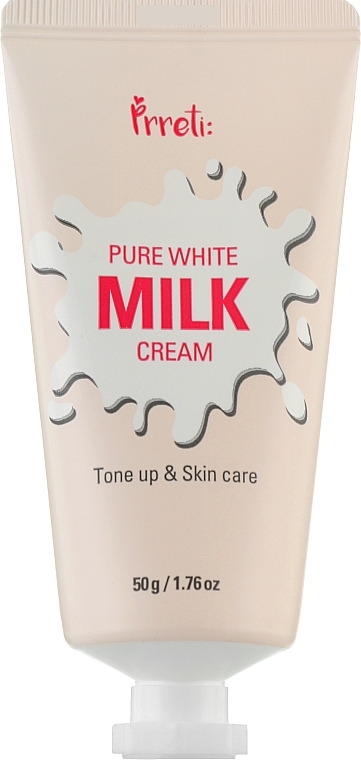 Milk Protein Moisturizing & Brightening Face Cream - Prreti Pure White Milk Cream — photo N1